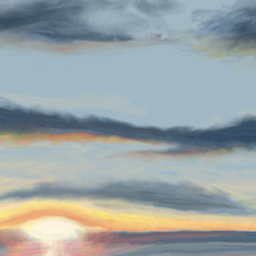 夕方の空　練習