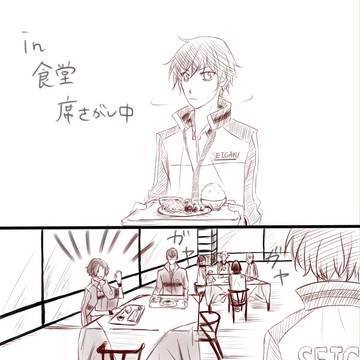 食堂にて