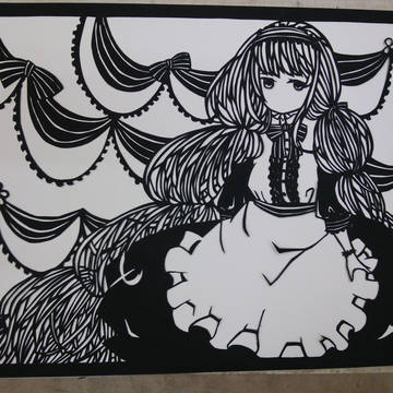 【切り絵】おにゃのこ