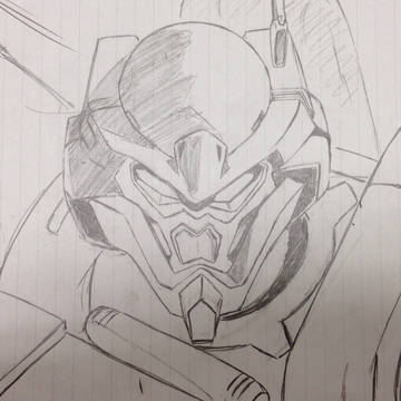 授業中の落書きエステバリス(模写)