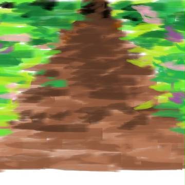 隨筆繪-草中小徑