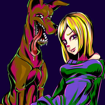 Girl and Dog