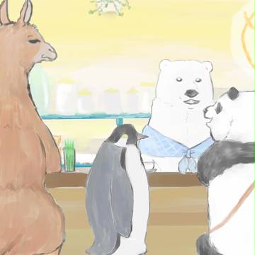 楽しく談話中。
