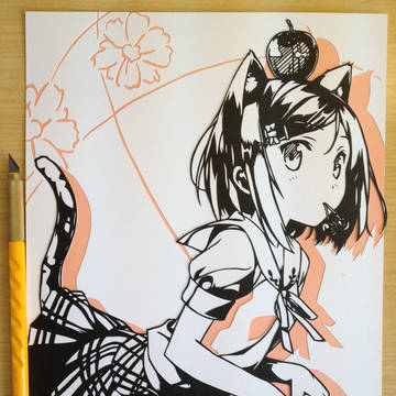 変態王子と笑わない猫　【切り絵】