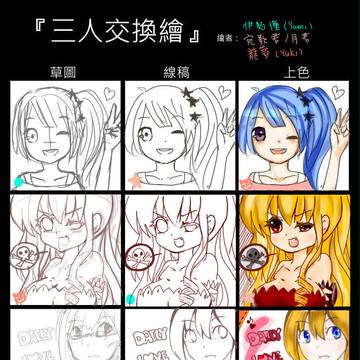 3人々描いた