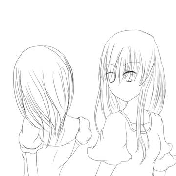 手を繋ぐの少女たち