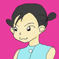お団子頭の娘