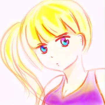 横結びの少女