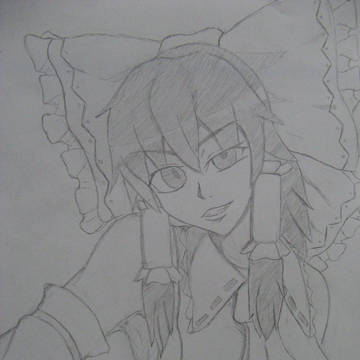 霊夢を描いたんだ。