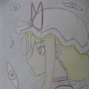 八雲紫を描いたんだ。