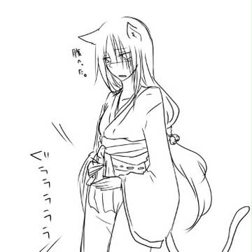【オリジナル】にゃんこ巫女【落書き】