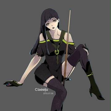 人+台球竿+巧克(?