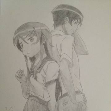 俺妹6巻 表紙 模写