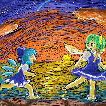 チルノ&大妖精　@海