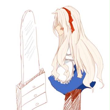 可愛いのマリーは鏡にうつす