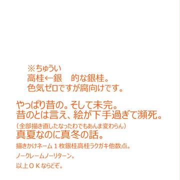 雪に願いを。(銀桂・高桂)