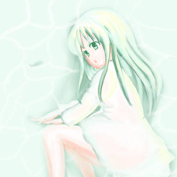 水の中にいる少女