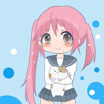 ツインテと猫