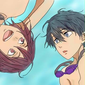 free!男子游泳部临摹
