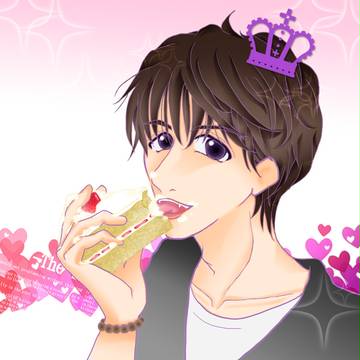 ケーキを頬張るあざとい子