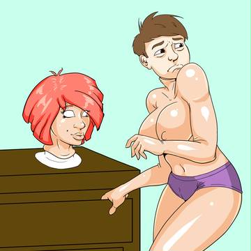 Boy in girl suit