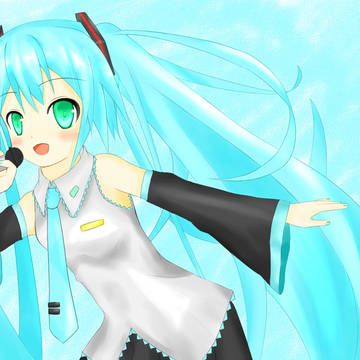 ミク描きました！！