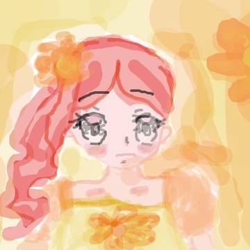 お花と私、どっちがきれい?