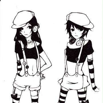 黑白服