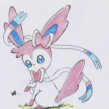 落書きニンフィアちゃん！！