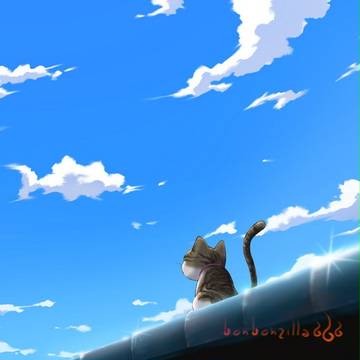 Cat on the Roof