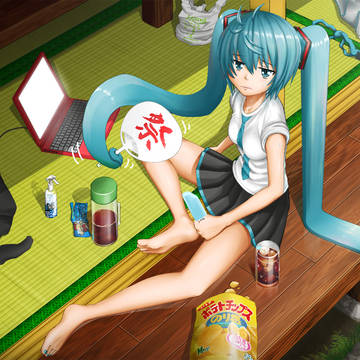 夏のクーラー無しミクさん