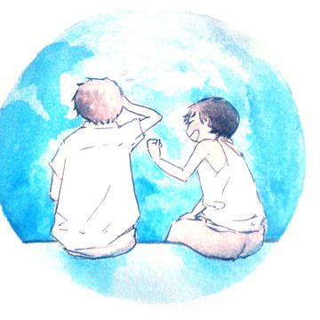 under the blue sky