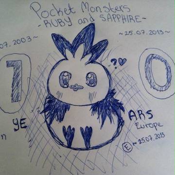 『アチャモだ!』 ポケットモンスター・ⓇⓈ・10歳ヨーロッパで