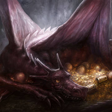 秘宝を守っているドラゴン