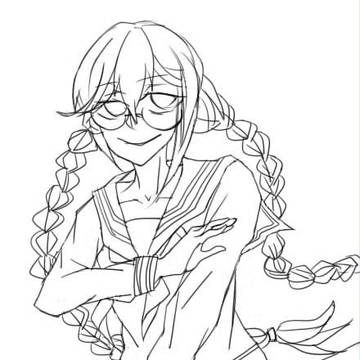 超高校级文学少女  线稿