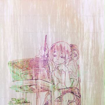 雨と湿気と白い画用紙