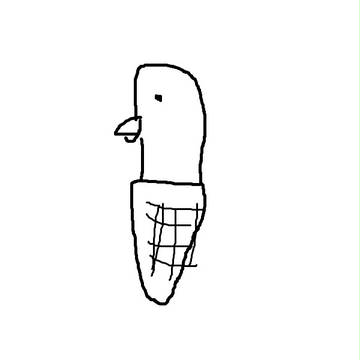 鳥ソフトクリーム