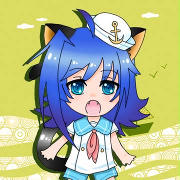 アイチに　猫耳と　海軍服を　着用してみた。