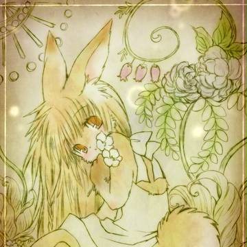 花とうさぎ