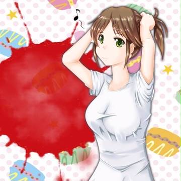 髪を縛る感じ