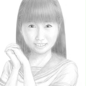 鉛筆画風似顔絵あーりん