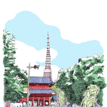 増上寺からの東京タワー