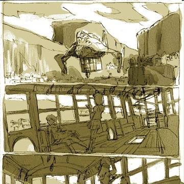 イメージボード風（空バス通学）