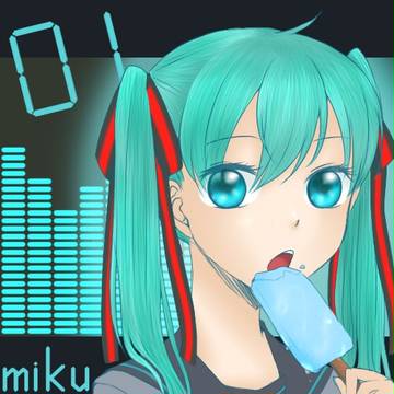 【塗らせて】夏ミク線画【頂きました】
