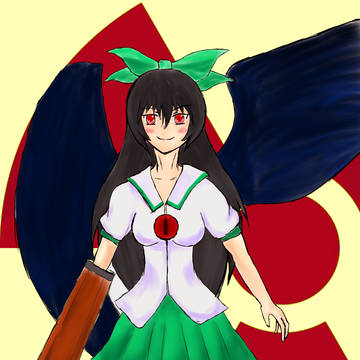 霊烏路空描いて見た