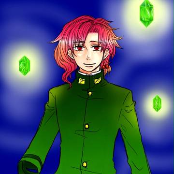 キラキラした緑色