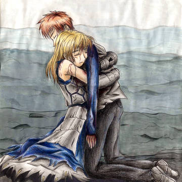Saber x Emiya, Fate/Stay Night.