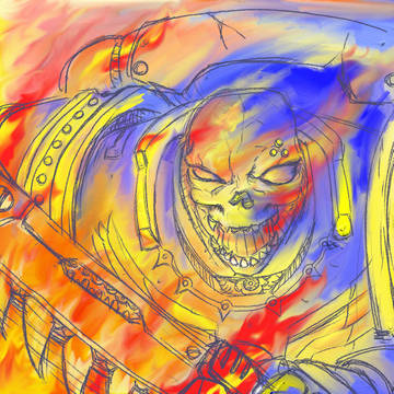 space marine - skeleton