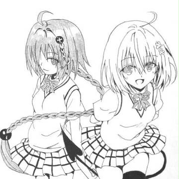 ToLoveるのメアとモモを描いてみた