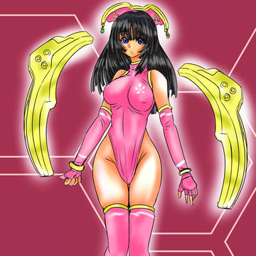 ピンクレオタードの黒髪さん